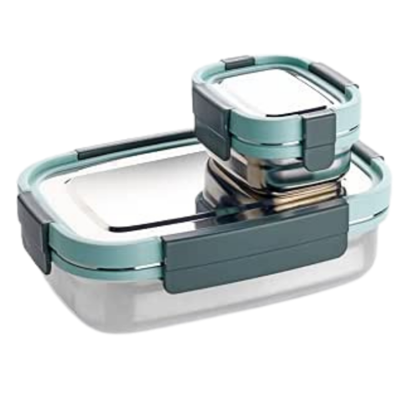 Ganesh Shine Stainless Steel Airtight Leak-Proof Lunch Box