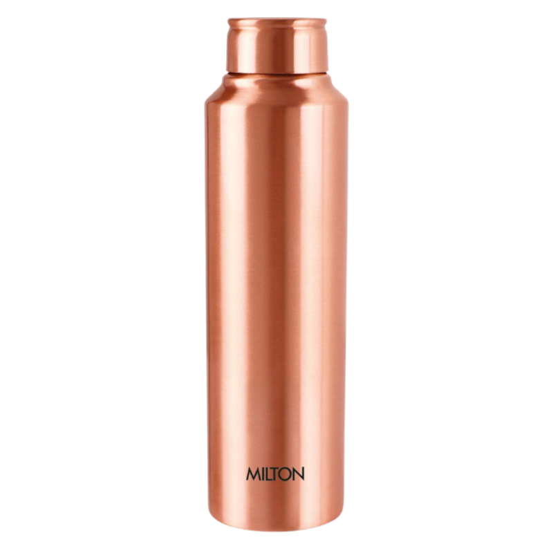 MILTON 1L Original Copper Water Bottle - 100% Pure Copper Vessel for Drinking, BPA-Free, Leak-Proof, Boosts Immunity, Supports Digestive & Liver Health, Ayurveda Inspired - Delight 1000