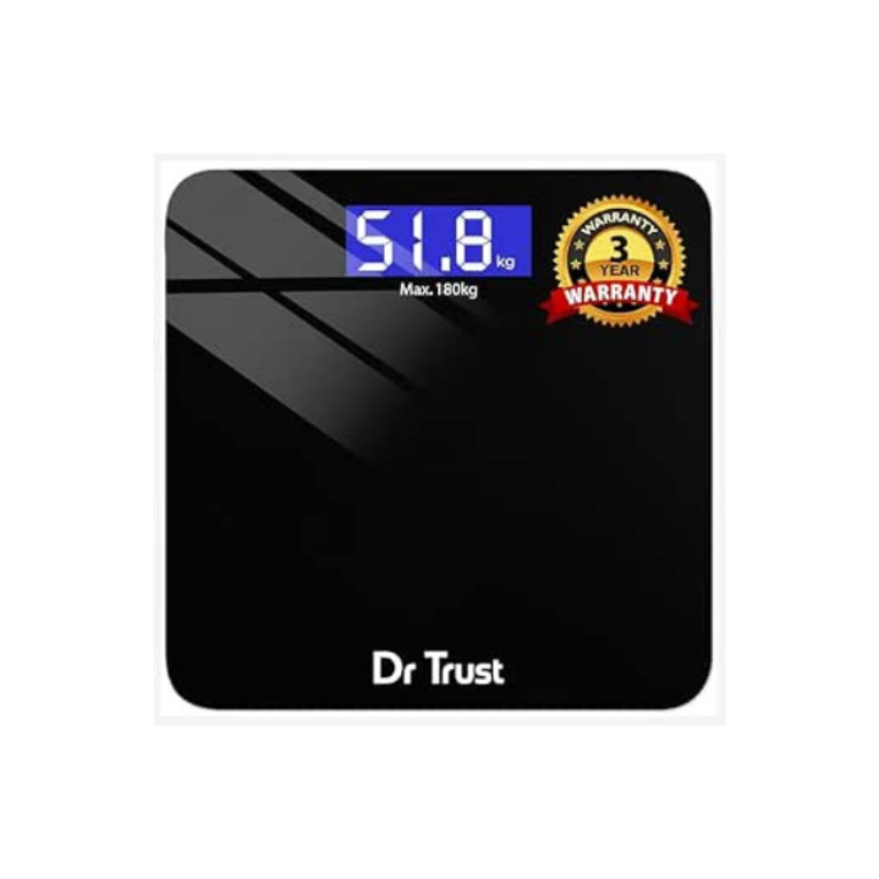 Dr Trust (USA) Electronic Zen Rechargeable Digital Personal Weighing Scale for Human Body with Temperature Display