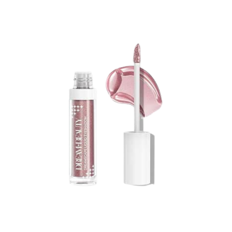 Dream Beauty Dreamscape Liquid Eyeshadow 10gm | Long-wear metallic eyemakeup | Gold, Silver, Pink | Lightweight, shimmer eyeshadow for all skin tones (CORAL CONSTELLATION)
