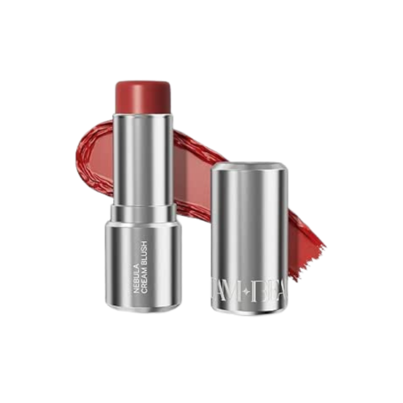 Dream Beauty Nebula Cream Blush for cheeks, lips and eyes | Dewy finish | Lightweight & Breathable (Carina Crimson)