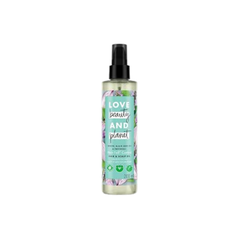 Love Beauty And Planet & Onion Black Seed & Patchouli Oil for Hair Growth & Hair Fall Control|No Mineral Oil,No Paraben|200ml