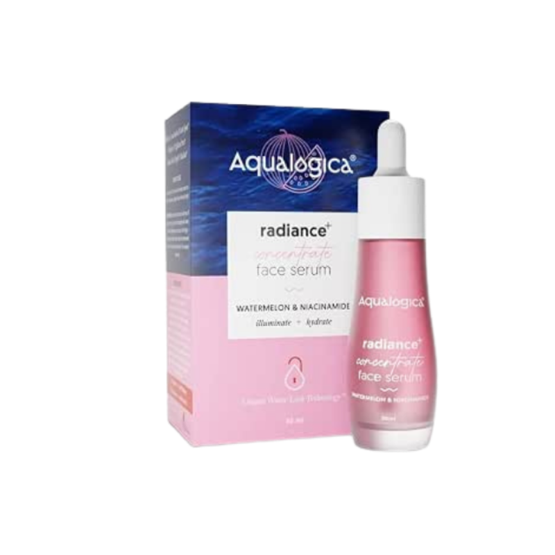 Aqualogica Radiance+ Concentrate Niacinamide Face Serum with Watermelon for Men and Women Radiant Look -For Glowing, Oily and Dry Skin -30ml