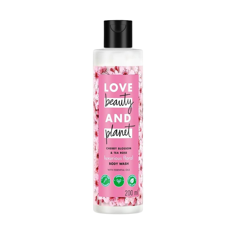 Love Beauty And Planet & Cherry Blossom & Tea Rose Indulging Body Wash|Floral Shower Gel for Soft Skin,200ml