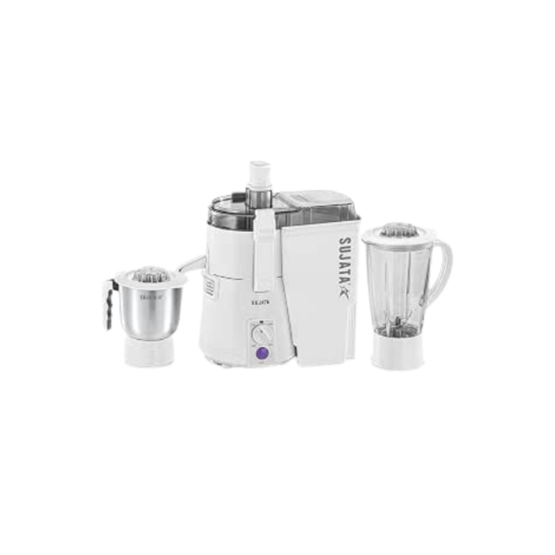 Sujata Powermatic Plus 900 Watts Juicer Mixer Grinder | 22000 Rotations Per Min | 90 Minutes Continuous Running | 2 Versatile Jars 1750 ml and 1000 ml