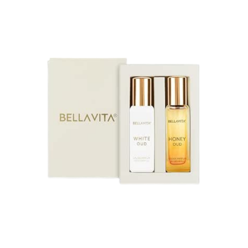 Bella Vita Luxury White Oud & Honey Oud | Long Lasting Perfume | Perfume for Man & Woman | EDP 2x20ml | Honey, Lemon & Patchouli | Premium Fragrance