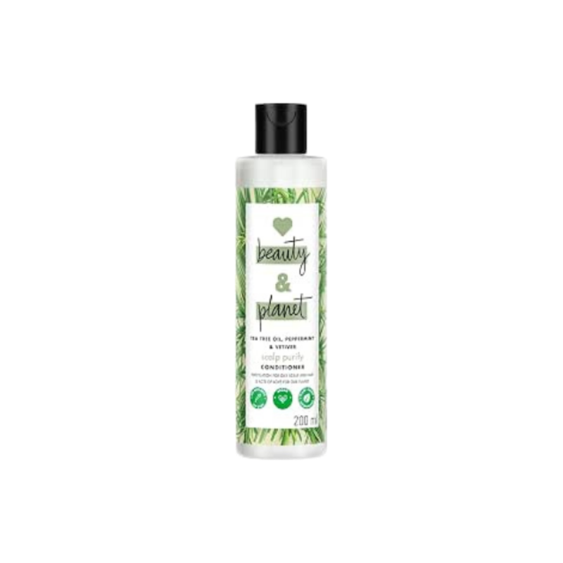Love Beauty And Planet & Tea Tree, Peppermint & Vetiver Natural Conditioner For Oily Scalp Hair|No Sulfates,No Paraben|200Ml,1 Count