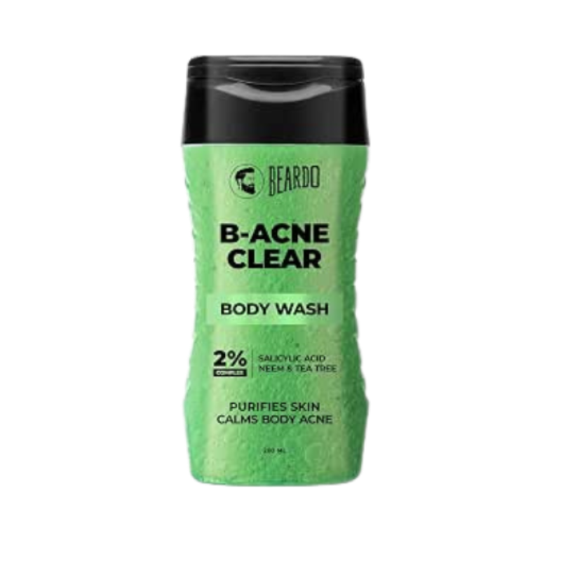Beardo Body Acne Clear Wash For Men 200 Ml | With Neem, Tea Tree And Salicylic Acid Clean Skin Purification B-Acne