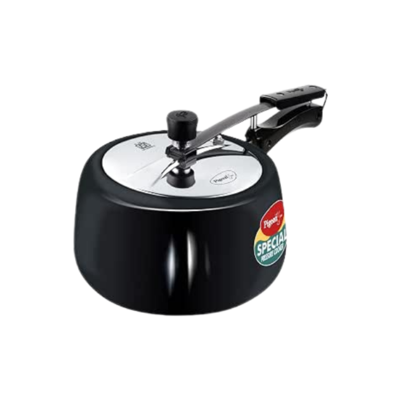 Pigeon by Stovekraft 3 Litre Special Plus Hard Anodised Inner Lid Induction Base Pressure Cooker (Bl