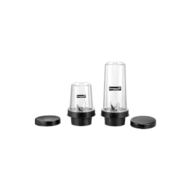 WONDER STAR Bullet JAR Combo (600 + 300ML) || Mixer Grinder CHTUNEY Jars Combo|| 600+300ML Capacity||Suitable for SUMEET, KENSTAR, Long WAYY,Activa, PREETHI, Bajaj Mixer Grinders Match