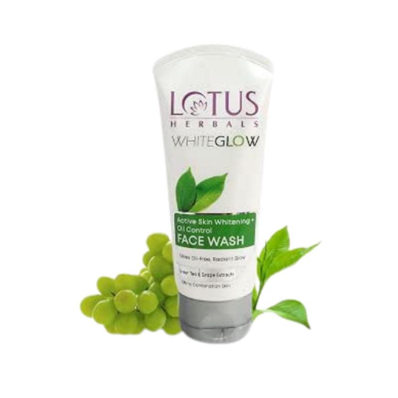 Lotus Herbals Whiteglow Active Skin Whitening And Oil Control Facewash 100G, Multi