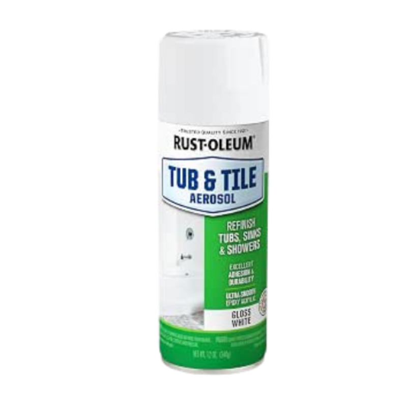 Rust-Oleum 280882 Specialty Tub and Tile Spray Paint, 12-Ounce, White