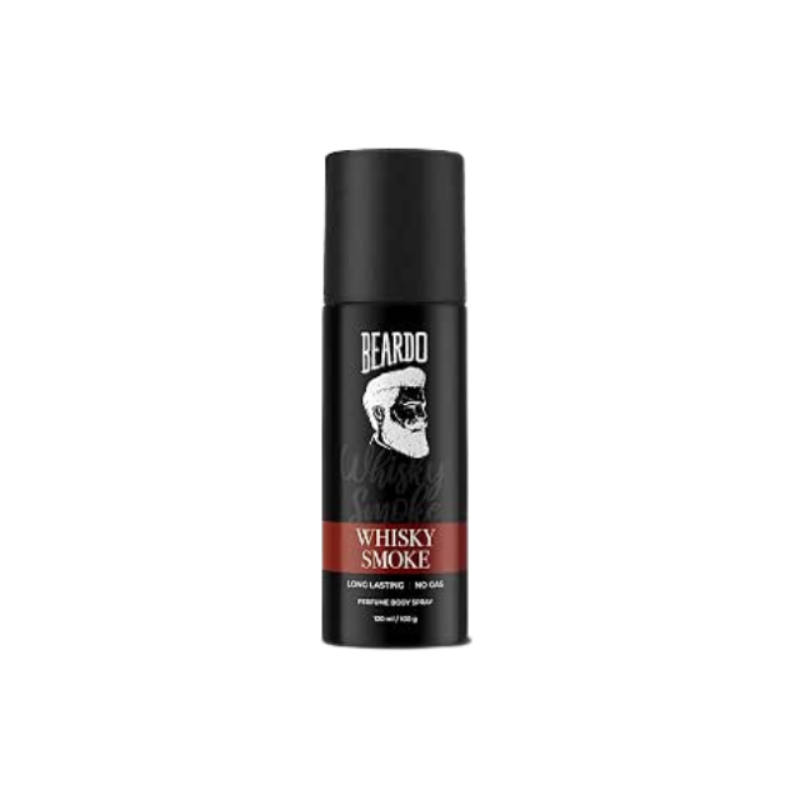 Beardo Whisky Smoke Perfume Body Spray for Men 120ml | Spicy, Woody - Oudh No Gas Deo for Men Long Lasting |Date night Deodorant for Men |Gift for men