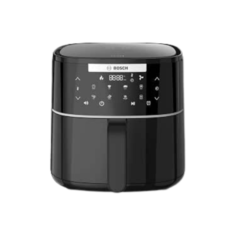 Bosch Crispmaxx Air Fryer 4.0L with Baking Tray, With Touch Panel,Smart Integrated System,With Adjustable Grid,6 Preset+ Preheat And Keep Warm Function, MAF240B5IN, 1350 Watts Black.