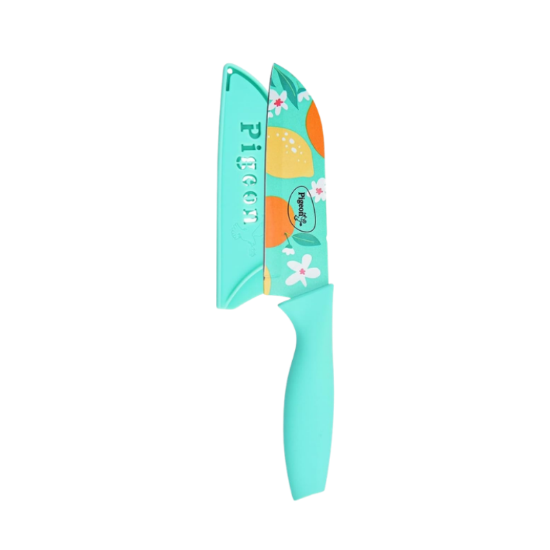 Pigeon by Stovekraft Edge Flora Stainless Steel Knife 5 Inch (Blue)