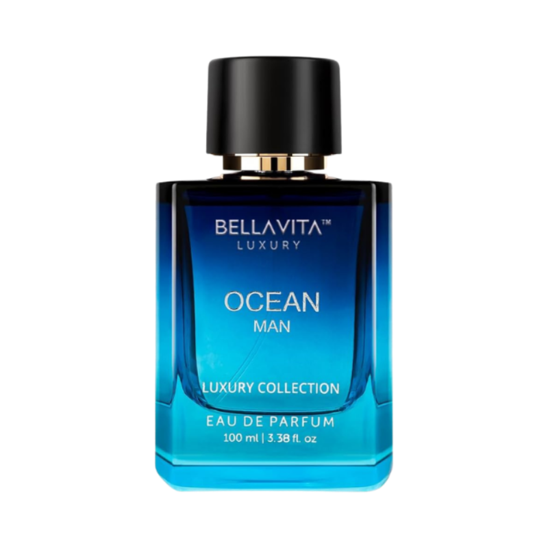 BellaVita Luxury Ocean Aquatic Eau De Parfum for Men - Fresh Citrusy & Fragrance with Marine, Orchid & Musk | Long-Lasting Mens Perfume | Oceanic & Sea Vanilla Notes | Fragrance Gift for Men, 100ml
