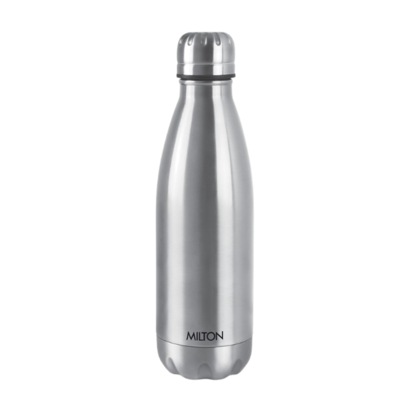 MILTON Duo DLX 750 Thermosteel 24 Hours Hot and Cold Water Bottle, 700 ml, Silver