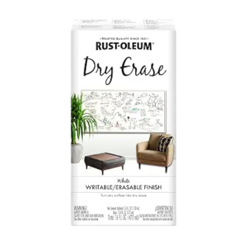 Rust-Oleum 241140 Dry Erase Brush-On Kit 1 Pack White